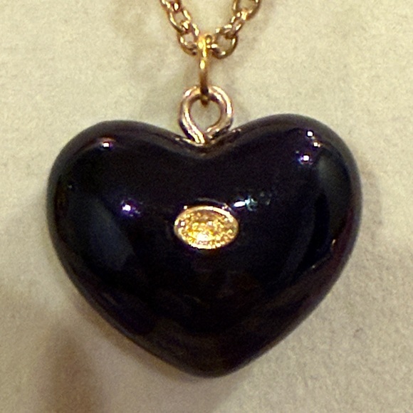 CHANEL Black Heart Charm Pendant Necklace - Picture 2 of 6